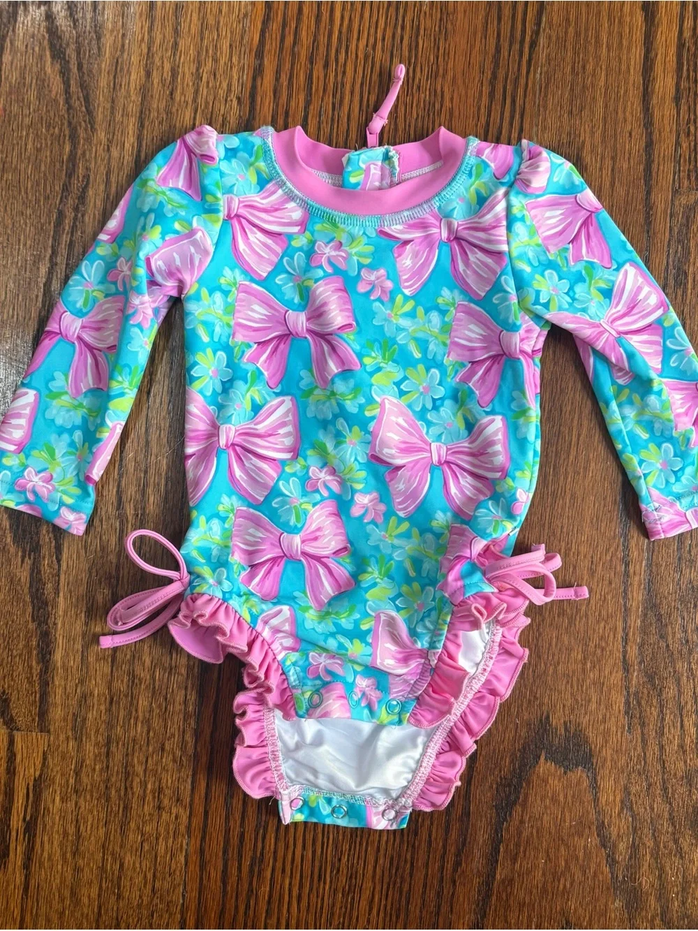 CADEN LANE 3/6 month swim with ruffle